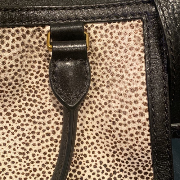 Lk New Fossil Ryder Satchel Animal Print Calf Hair - Picture 4 of 7